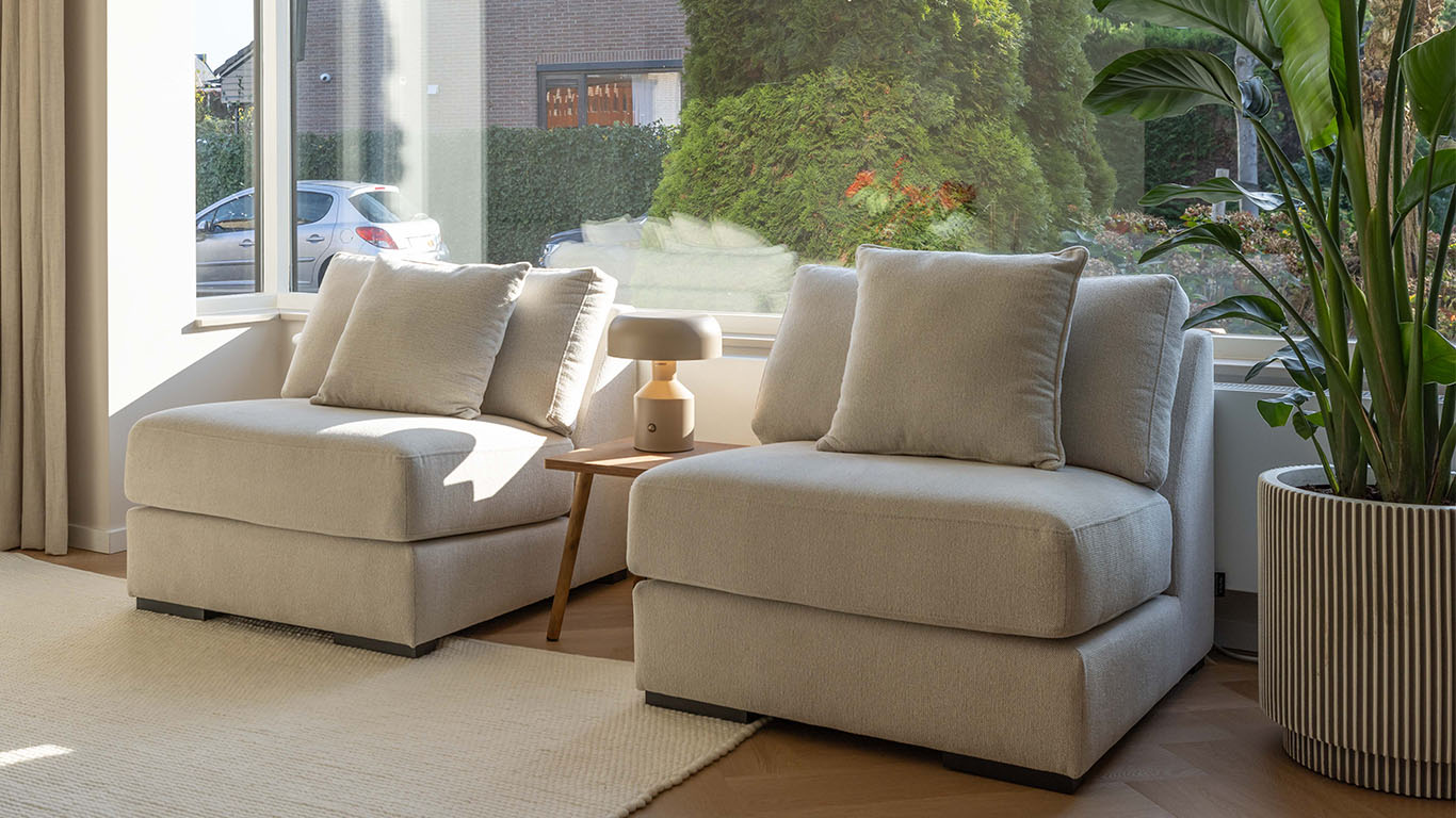 GTV AFL 14 UrbanSofa Beige Carl zit elementen in Mulberry Linen 1